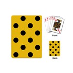 Polka Dots - Black on Deep Lemon Yellow Playing Cards (Mini)