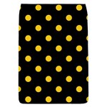 Polka Dots - Deep Lemon Yellow on Black Removable Flap Cover (L)