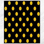 Polka Dots - Deep Lemon Yellow on Black Canvas 8  x 10 