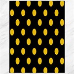 Polka Dots - Deep Lemon Yellow on Black Canvas 12  x 16 