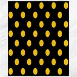 Polka Dots - Deep Lemon Yellow on Black Canvas 16  x 20 