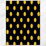 Polka Dots - Deep Lemon Yellow on Black Canvas 18  x 24 