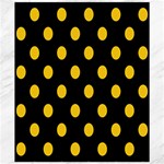 Polka Dots - Deep Lemon Yellow on Black Canvas 20  x 24 