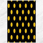 Polka Dots - Deep Lemon Yellow on Black Canvas 20  x 30 