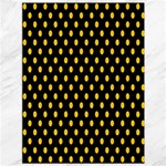 Polka Dots - Deep Lemon Yellow on Black Canvas 36  x 48 