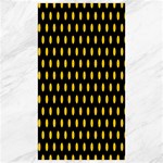 Polka Dots - Deep Lemon Yellow on Black Canvas 40  x 72 