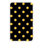 Polka Dots - Deep Lemon Yellow on Black Memory Card Reader (Rectangular)