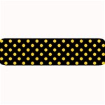 Polka Dots - Deep Lemon Yellow on Black Medium Bar Mat