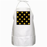 Polka Dots - Deep Lemon Yellow on Black BBQ Apron