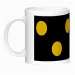Polka Dots - Deep Lemon Yellow on Black Night Luminous Mug