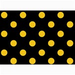 Polka Dots - Deep Lemon Yellow on Black 5  x 7  Photo Cards