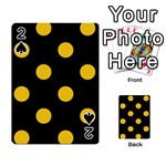 Polka Dots - Deep Lemon Yellow on Black Playing Cards 54 Designs