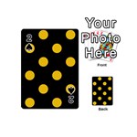 Polka Dots - Deep Lemon Yellow on Black Playing Cards 54 (Mini)