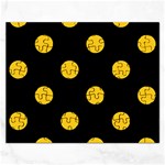 Polka Dots - Deep Lemon Yellow on Black Jigsaw Puzzle (Rectangular)
