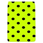 Polka Dots - Black on Fluorescent Yellow Removable Flap Cover (S)