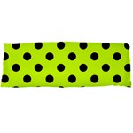 Polka Dots - Black on Fluorescent Yellow Body Pillow Case Dakimakura (Two Sides)