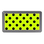 Polka Dots - Black on Fluorescent Yellow Memory Card Reader (Mini)