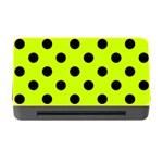 Polka Dots - Black on Fluorescent Yellow Memory Card Reader with CF