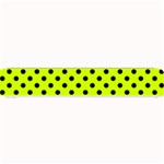 Polka Dots - Black on Fluorescent Yellow Small Bar Mat