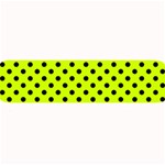 Polka Dots - Black on Fluorescent Yellow Medium Bar Mat
