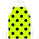 Polka Dots - Black on Fluorescent Yellow Full Print Apron