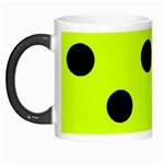 Polka Dots - Black on Fluorescent Yellow Morph Mug