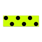 Polka Dots - Black on Fluorescent Yellow Sticker (Bumper)