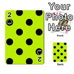 Polka Dots - Black on Fluorescent Yellow Playing Cards 54 Designs