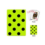 Polka Dots - Black on Fluorescent Yellow Playing Cards (Mini)