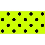 Polka Dots - Black on Fluorescent Yellow YOU ARE INVITED 3D Greeting Card (8x4)