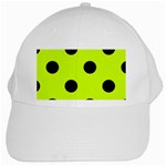 Polka Dots - Black on Fluorescent Yellow Black Cap