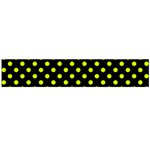 Polka Dots - Fluorescent Yellow on Black Flano Scarf (Large)