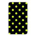 Polka Dots - Fluorescent Yellow on Black Memory Card Reader (Rectangular)