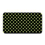 Polka Dots - Fluorescent Yellow on Black Medium Bar Mat