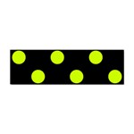 Polka Dots - Fluorescent Yellow on Black Sticker Bumper (100 pack)