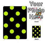 Polka Dots - Fluorescent Yellow on Black Multi-purpose Cards (Rectangle)