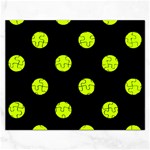 Polka Dots - Fluorescent Yellow on Black Jigsaw Puzzle (Rectangular)