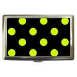 Polka Dots - Fluorescent Yellow on Black Cigarette Money Case