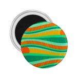 Green and orange decorative design 2.25  Magnets