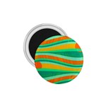 Green and orange decorative design 1.75  Magnets