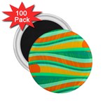 Green and orange decorative design 2.25  Magnets (100 pack) 