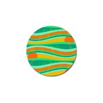 Green and orange decorative design Golf Ball Marker (4 pack)