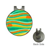 Green and orange decorative design Hat Clips with Golf Markers