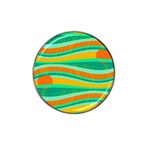 Green and orange decorative design Hat Clip Ball Marker (10 pack)