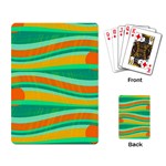 Green and orange decorative design Playing Card