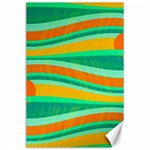 Green and orange decorative design Canvas 24  x 36 