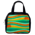 Green and orange decorative design Classic Handbags (One Side)