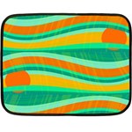 Green and orange decorative design Fleece Blanket (Mini)
