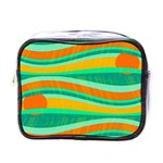 Green and orange decorative design Mini Toiletries Bags