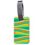 Green and orange decorative design Luggage Tags (One Side) 